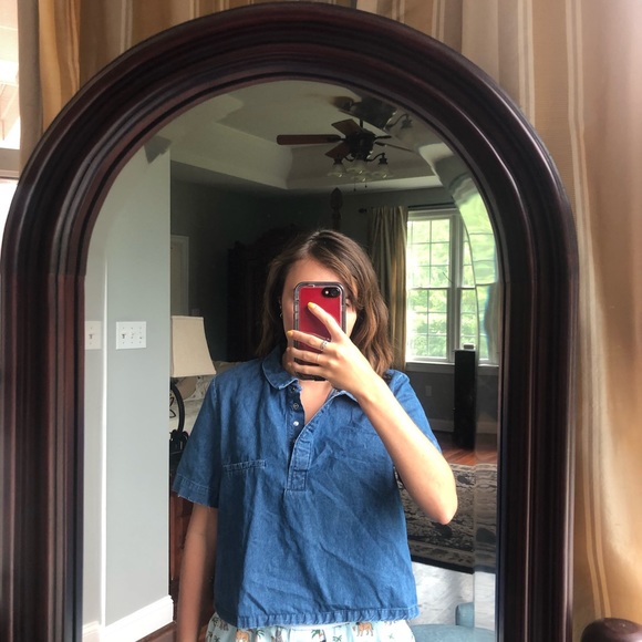 Denim crop top - Picture 3 of 4